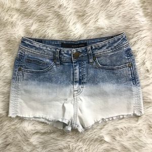 Ombré denim shorts